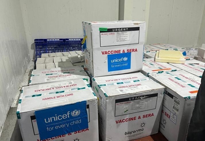 Прибытие вакцин против полиомиелита в Газу