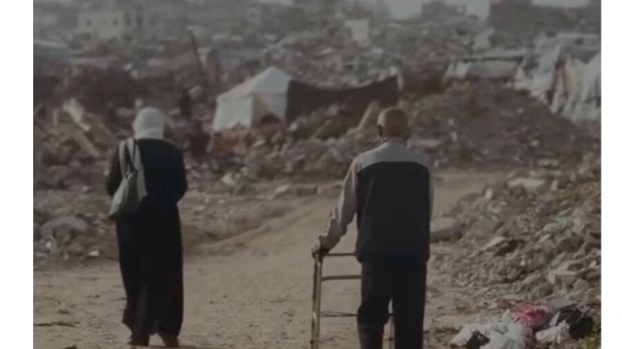 Elderly in Gaza Strip Seek Shelter Amidst Rubble