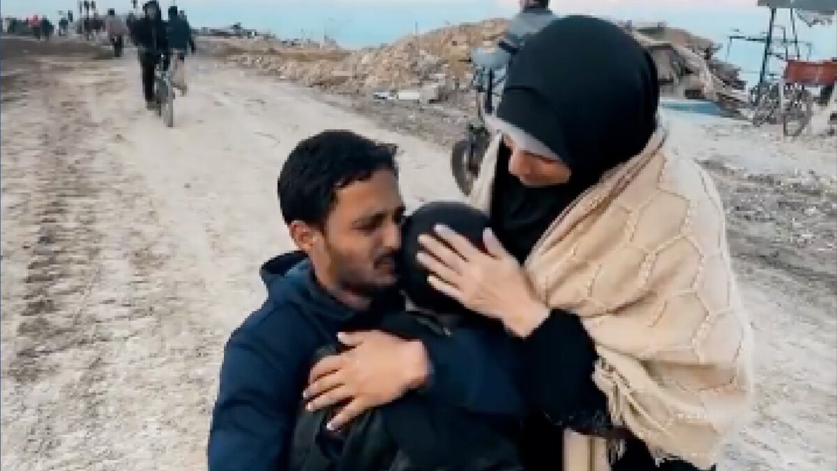 Emotional Reunion of Palestinian Mother and Son