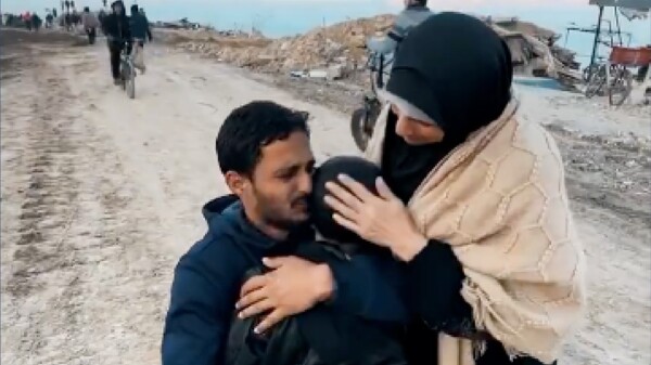 Emotional Reunion of Palestinian Mother and Son