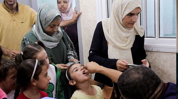 UNRWA Отчёт о кампании по вакцинации против полиомиелита в Газе